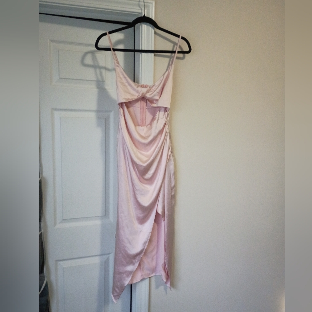 Elegant Pink Satin Dress Petal & Pup Size 8 - Picture 2 of 4